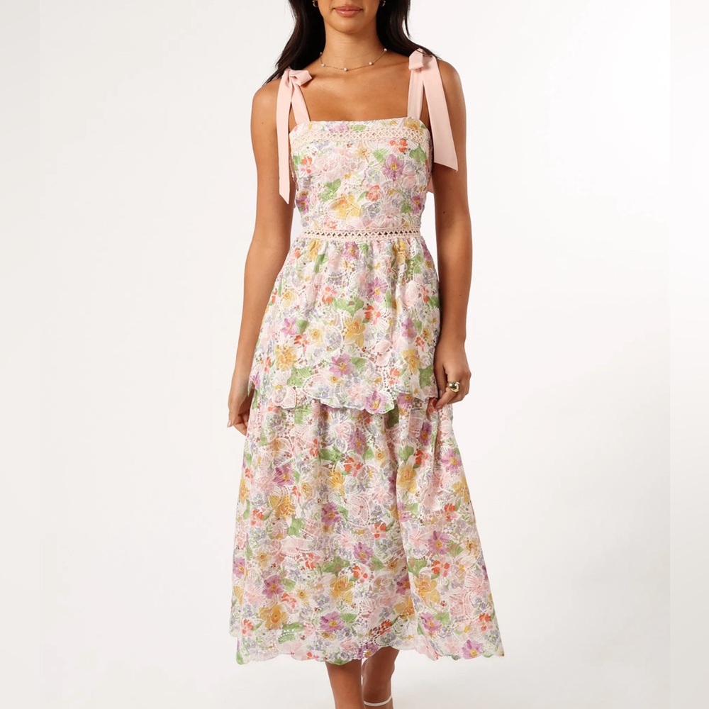 Crochet midi dress